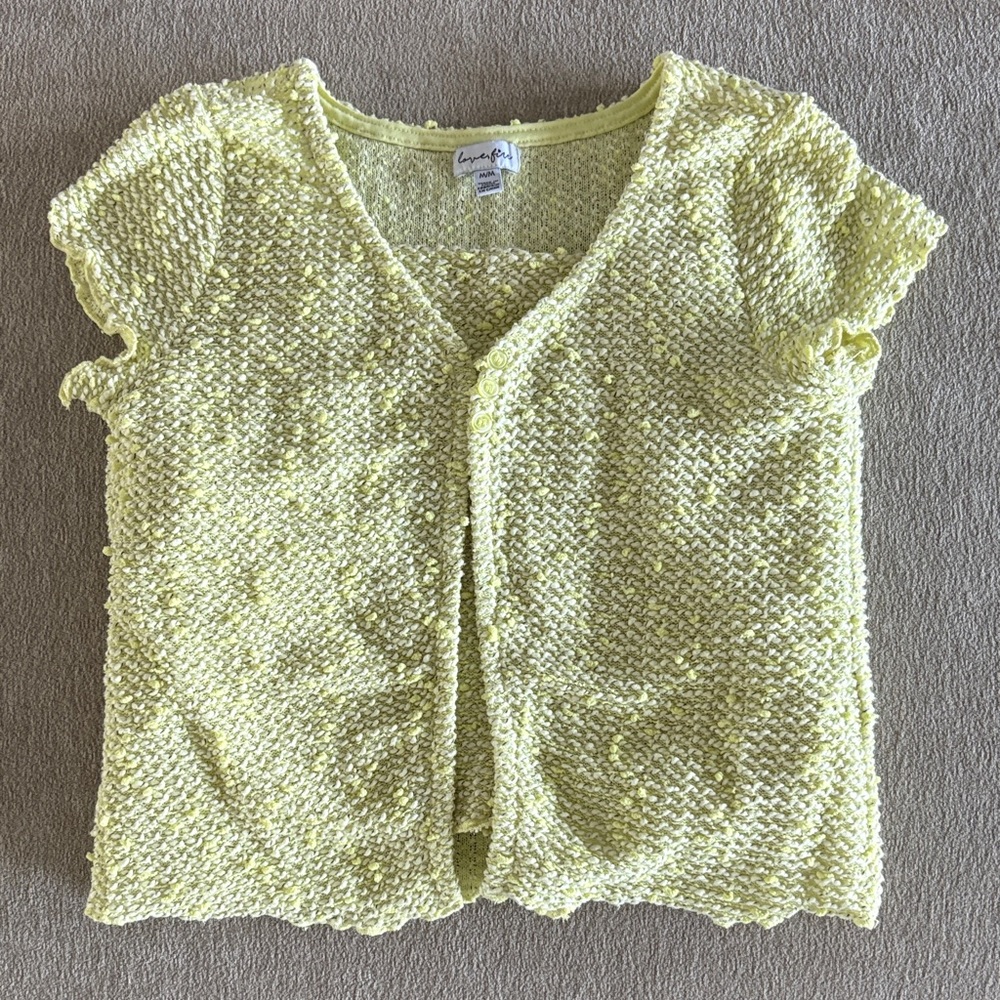 Amy Byer Textured Cardigan & Cami Set